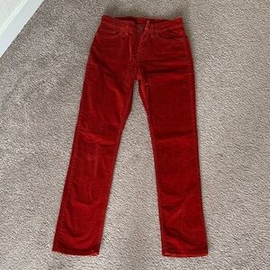Patagonia Orange/Red Corduroy Pants